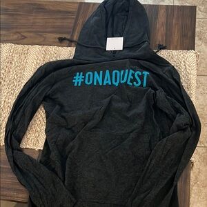 Black Hoodie with #ONAQUEST Print